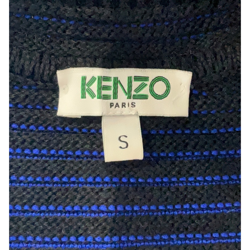 Kenzo Paris Logo Crewneck Sweater, Size S, Black and Blue - Picture 5 of 7